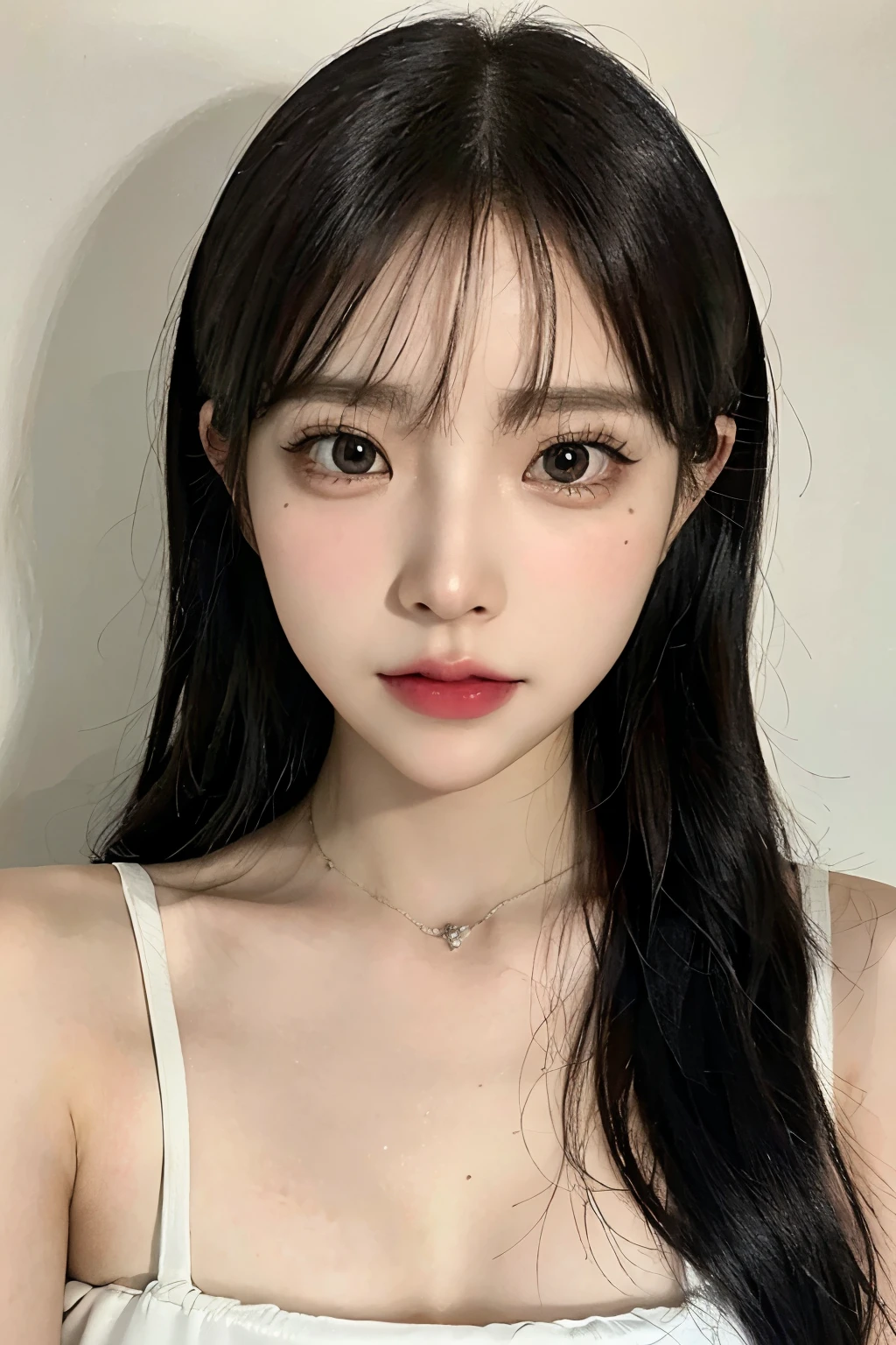 Realistic, High resolution, 1 female, Glowing Skin, alone, Wide lips,Colored contact lenses,Weight 40kg,Round face,Full Body Shot,Realistic skin texture,Genuine,Detailed face,Mr..々Pause,K-POPアイドル,Idol body type,Snow-white skin,Mature Woman,Swimwear,A young gal,Pikin bikini,Seaside,beach,,Real,Realistic Face,Realistic skin feel