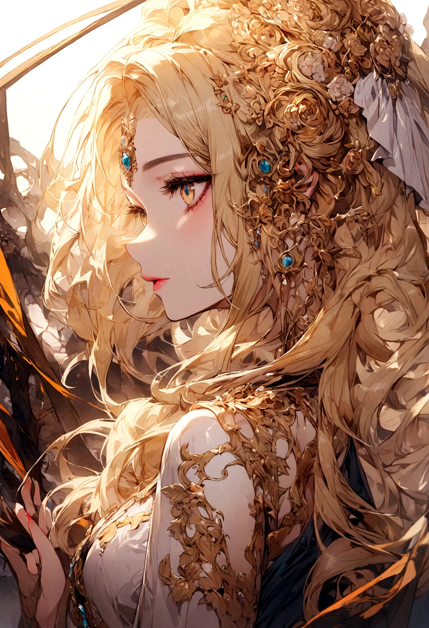 Korean girl with blonde hair