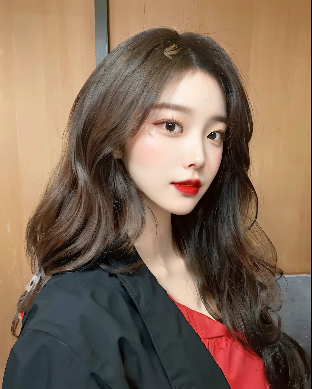Araped woman with long hair and red lipstick posing for a photo., Heonhwa Choi, Beautiful Korean Woman, Hyekyo song, popular makeup in korea, popular korean makeup, Hwang Se-S, resin drainage, Dilabba Dilmurat, Beautiful young Korean woman, Lee, Ji - Eun, Lee, Ji - Eun, Tzuyu number 2