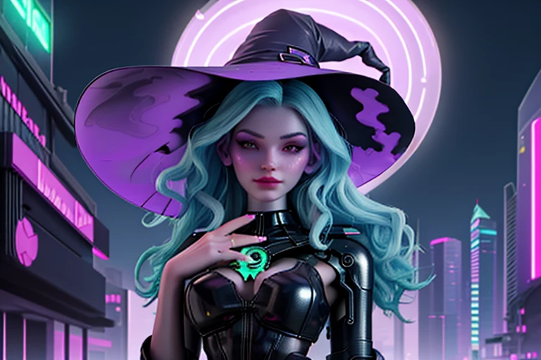 an attractive woman [gunslinger:bounty hunter:0.4] standing in a scifi wilderness (retrowave style:1) <lora:djzRetroWave_LB2:0.8>
