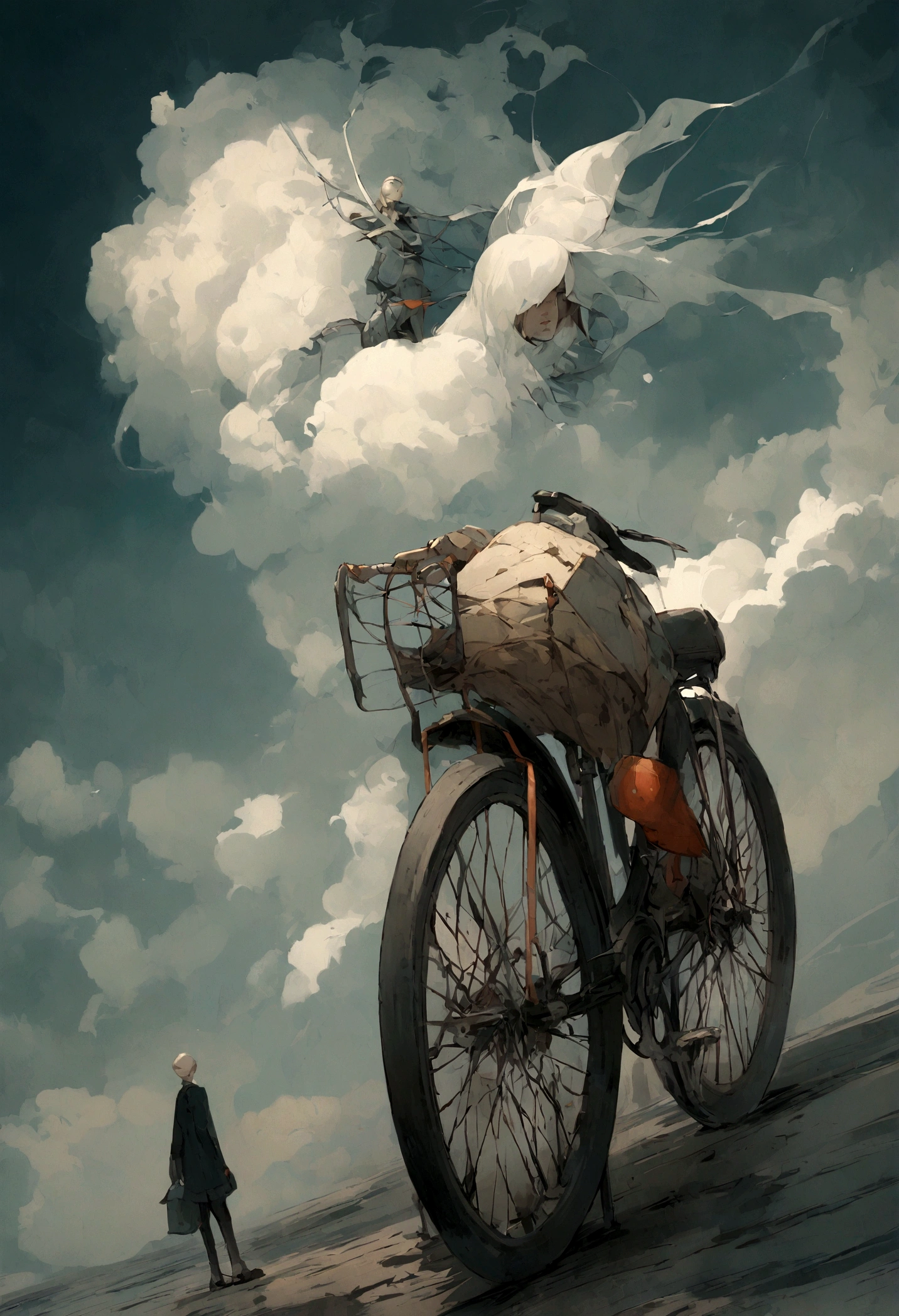 personnage qui tombe d'un vélo