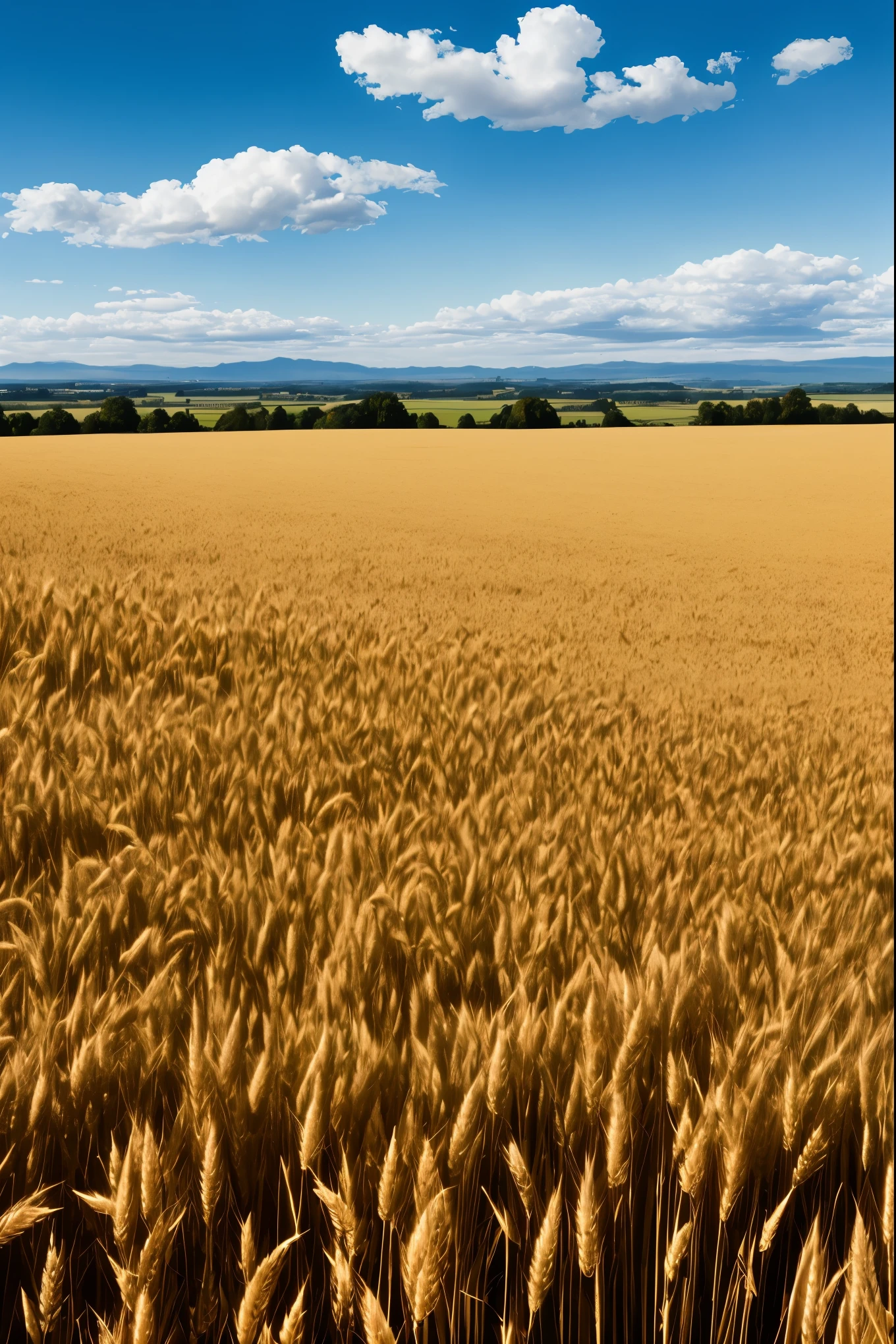 arafed field of wheat with a lone tree in the distance, clouds and fields in background, by Karl Hagedorn, by Carl Rahl, detailed fields nature, immense wheat fields, by Karl Pümpin, by Wolfgang Zelmer, nature and clouds in background, by Karl Walser, by Hans Schwarz, by Alfons Walde