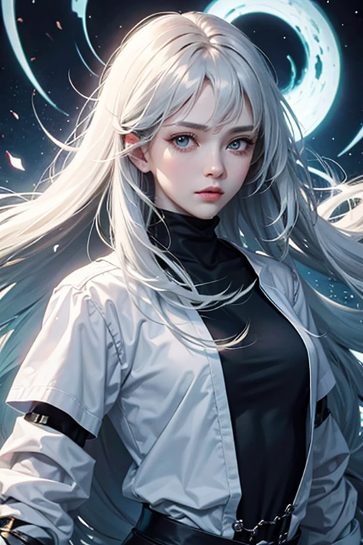 8k,　High resolution、(Beautiful face with baby face)、(Detailed eyes)。 Female Ninja、She had long, flowing hair.。Straighten your hair、、It made my actions more flexible.。The heroine&#39;s lips are clearly lined、 The skin is usually white and smooth.、It emphasizes its noble origins。 Natural beauty、、Sharpen your gaze、Ninja Style、They prefer dark clothing.、、Dark blue or dark red。These colors are、Suitable for a brave image, The clothes are often intricately embroidered.、It symbolizes skill。They often carry thin, sharp weapons such as swords and daggers.、Shows martial arts and determination。Environment details：forest、Mountain、Ancient temples etc.、Operate in a beautiful and dangerous environment。The location of the action is often quiet and solemn.、Like a suspenseful and thrilling stage、Living in harmony with the natural environment、They often show a sense of reverence and understanding for nature.。At night、The figure sparkles in the moonlight、Creates an air of mystery and drama。(With a smile)