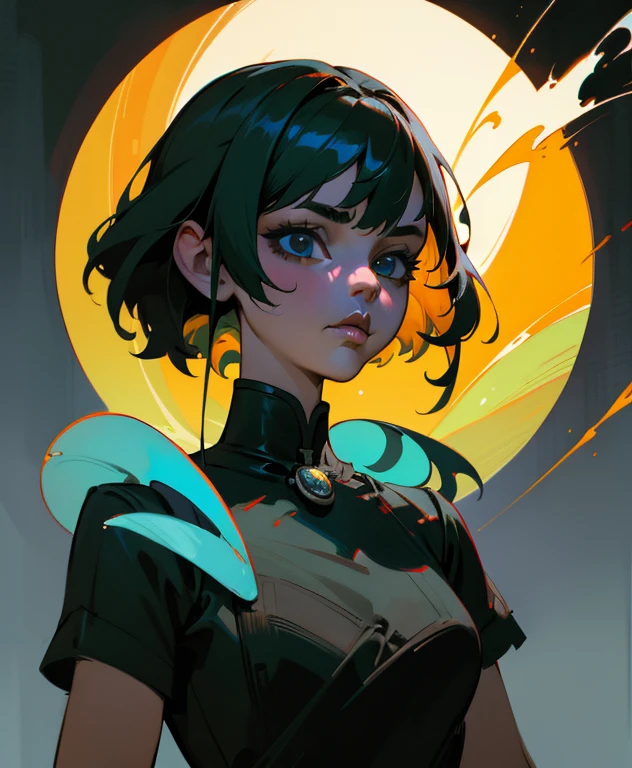 A goddess, nice perfect face with soft skinice perfect face, Concept art portrait by Greg rutkowski, Art germ, Ultra-detailed and sophisticated Gothic art trends in Artstation's ternary colors, Fantastical, intricately details, Splash screen, Complementary colors, fantasy concept art, 8K resolution, Deviantart's masterpiece, Oil painting, Heavy strokes,