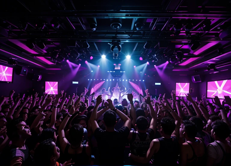 EDM Party at a club in the night