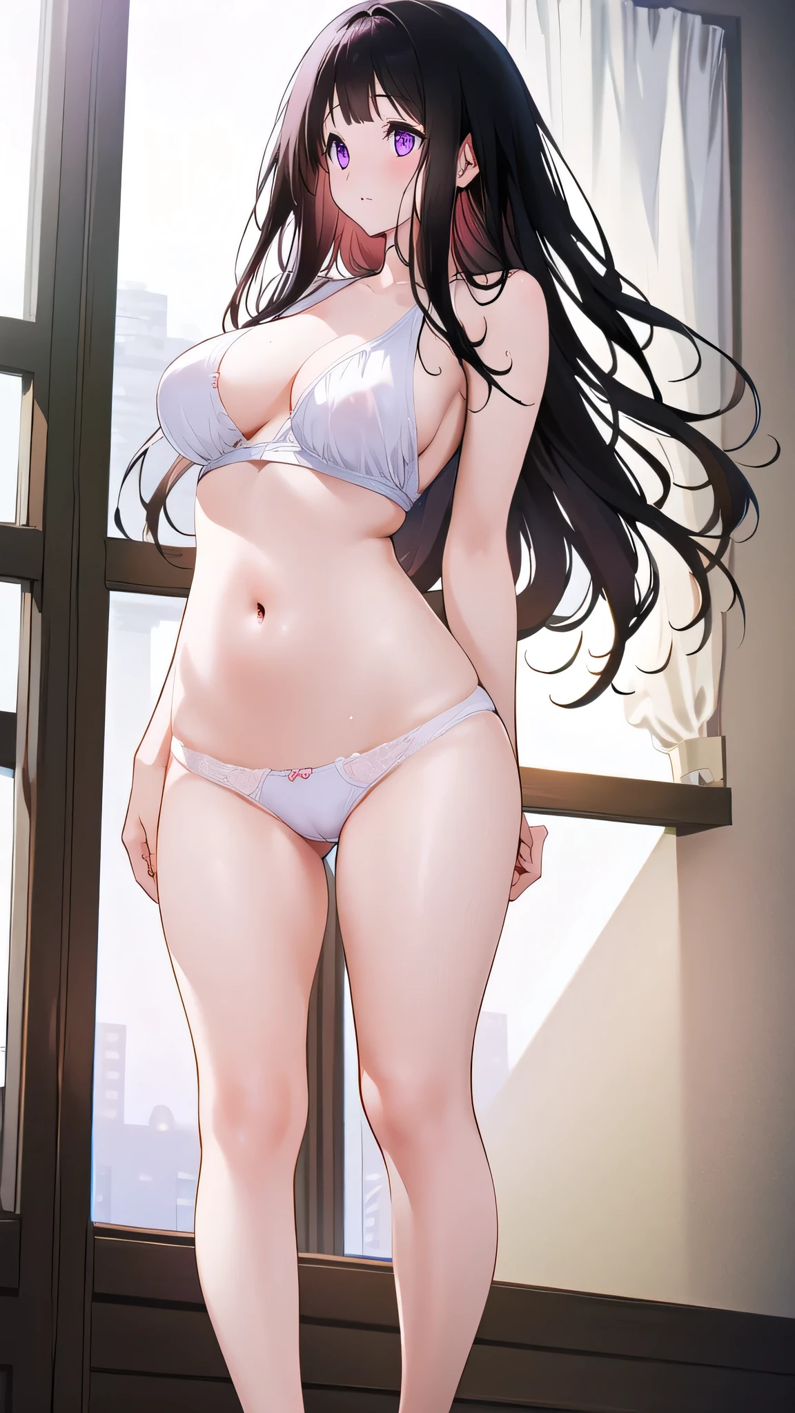 Beautiful Chitanda,There is only one beautiful girl,Purple Eyes, Black Hair, Natural straight hair, Straight bangs,Extremely refined,open your lips,Face is so red,Very white skin,Skin as delicate as porcelain,Glowing skin,big eyes,Flowing long hair,beautiful girl, Like a dream,Slim,Slim waist,Soft, (Sensual), (Kawaii), Dream quality,Standing in the classroom,window,Sweaty and sweaty,Bend down,bend over,Hips,Profile,Side breasts,Underwear Rain,Completely naked,Gluteal groove,Completely naked back,nacked hip,Bare belly,very close,Deep V neckline,Loose neckline,Beautiful big breasts,No pants,Delicate clavicle,Delicate hands and feet,Bare neck,There is no decoration on the neck,Bare thighs,Exposing the groin,Camel toe,extremely shy,Ultra-high resolution, (masterpiece:1.2, best quality), (Delicate and beautiful eyes: 1.2), (Beautiful and delicate face)