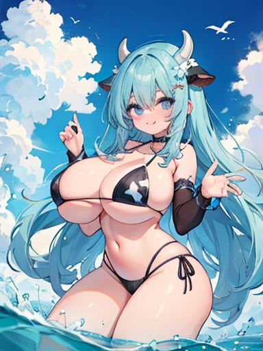 Of the highest quality、high resolution、antecedentes detallados、beautiful woman in her 20s、(5 mujeres)、Bajo las profundidades del mar、lindo peinado、cow design bikini big bust micro bikini with eye-catching print in eye-catching colors、sonrisa、enfatizar las nalgas、Muestra tus axilas, tetas gigantes muy gigantescas