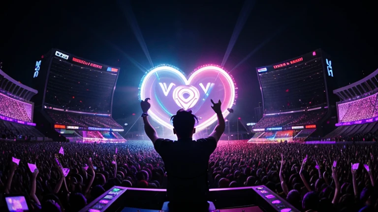 Edm music background about love