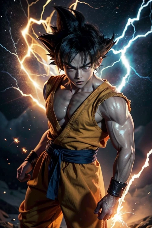Goku instinto superior mandando um kamehamehamehaaaa