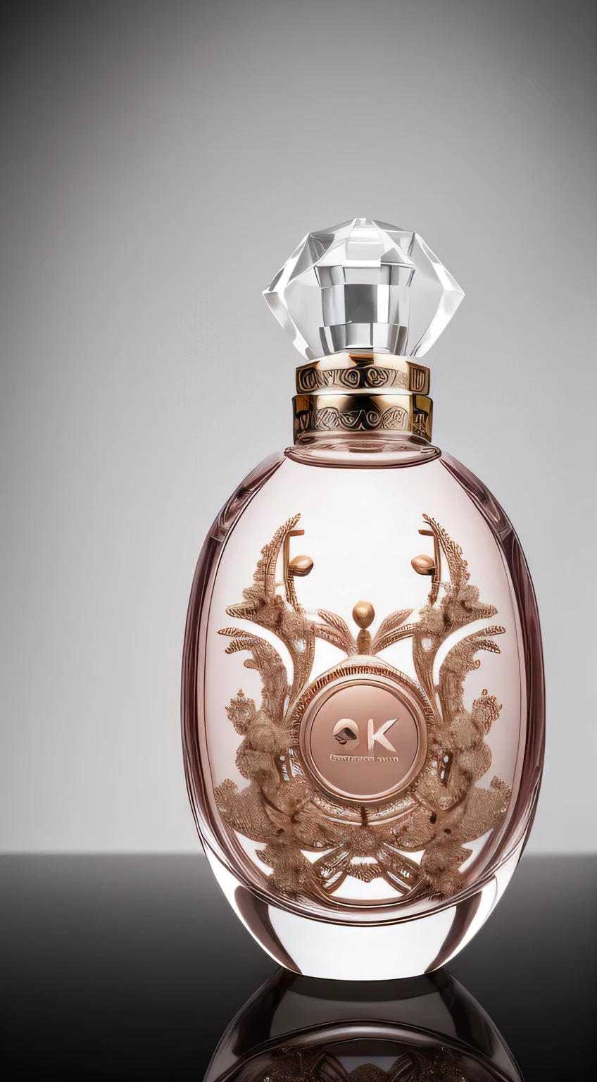 a beautiful perfume bottle, cinematic, professional photography, studio lighting, neutral background, advertising photography, intricate details, hyper-detailed, ultra realistic, 8k hd