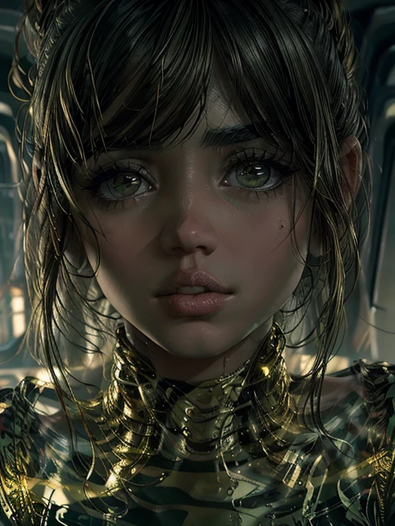 Ana de Armas olhos verdes brilhantes, deitada, pornografia POV, explicit pornography explicit pornography, Symmetrical face, boca perfeita, alta qualidade, Hiper realista.