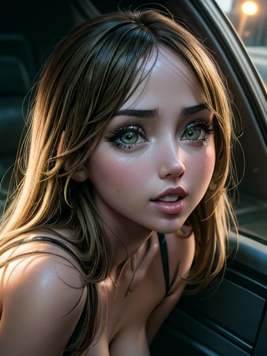 Ana de Armas olhos verdes brilhantes, deitada, pornografia POV, explicit pornography explicit pornography, Symmetrical face, boca perfeita, alta qualidade, Hiper realista.