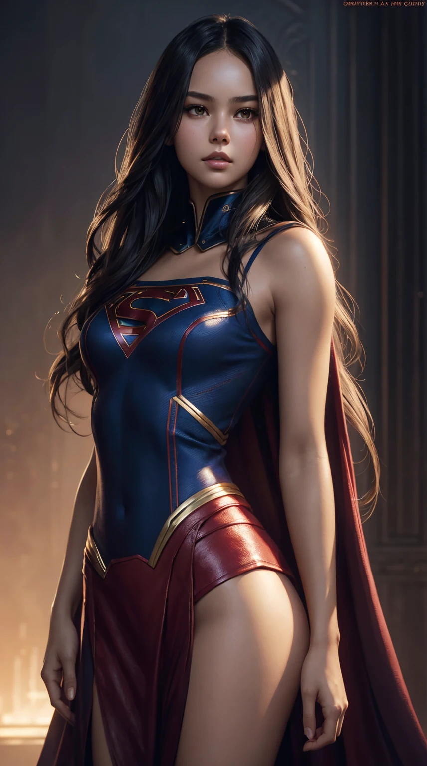 Courtney Eaton, supergirl sexy clothes, character portrait, 5 9 9 0 s, long hair, intricate, elegant, highly detailed, digital painting, artstation, concept art, smooth, sharp focus, illustration, art by wlop, charlie bowater and alexandra fomina