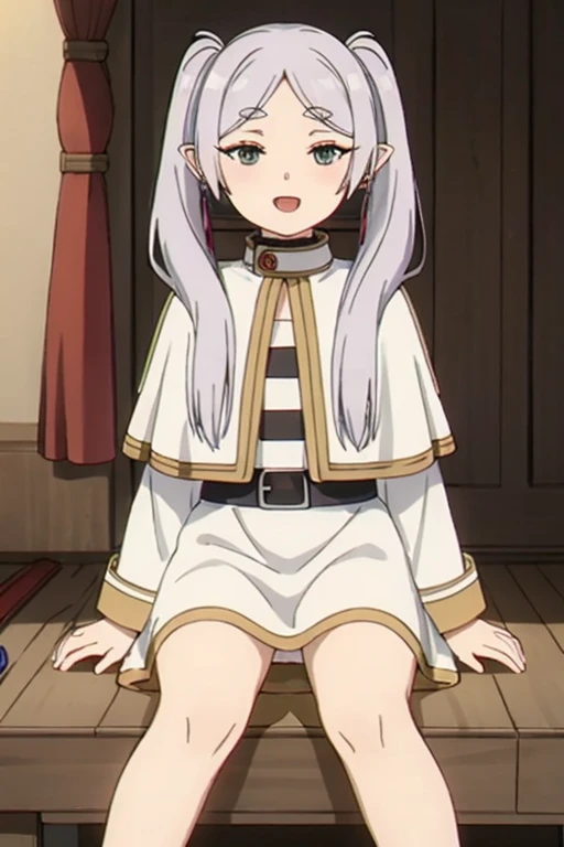 ((highest quality)), ((masterpiece)), (be familiar with), Perfect Face, indoor, Bedroom, Watching the audience,
One woman, Frielen,
Open Mouth, Ecstatic expression, blush, smile,
Small breasts, Flat Chest, Young Girl, , , Girl,
Long Hair, Twin tails,
Fully nude, Nipples exposed, Sex with a man with a big dick, 膣内ejaculation, Semen is taken, Insert a into your, Sex in missionary position, , Leg spread,