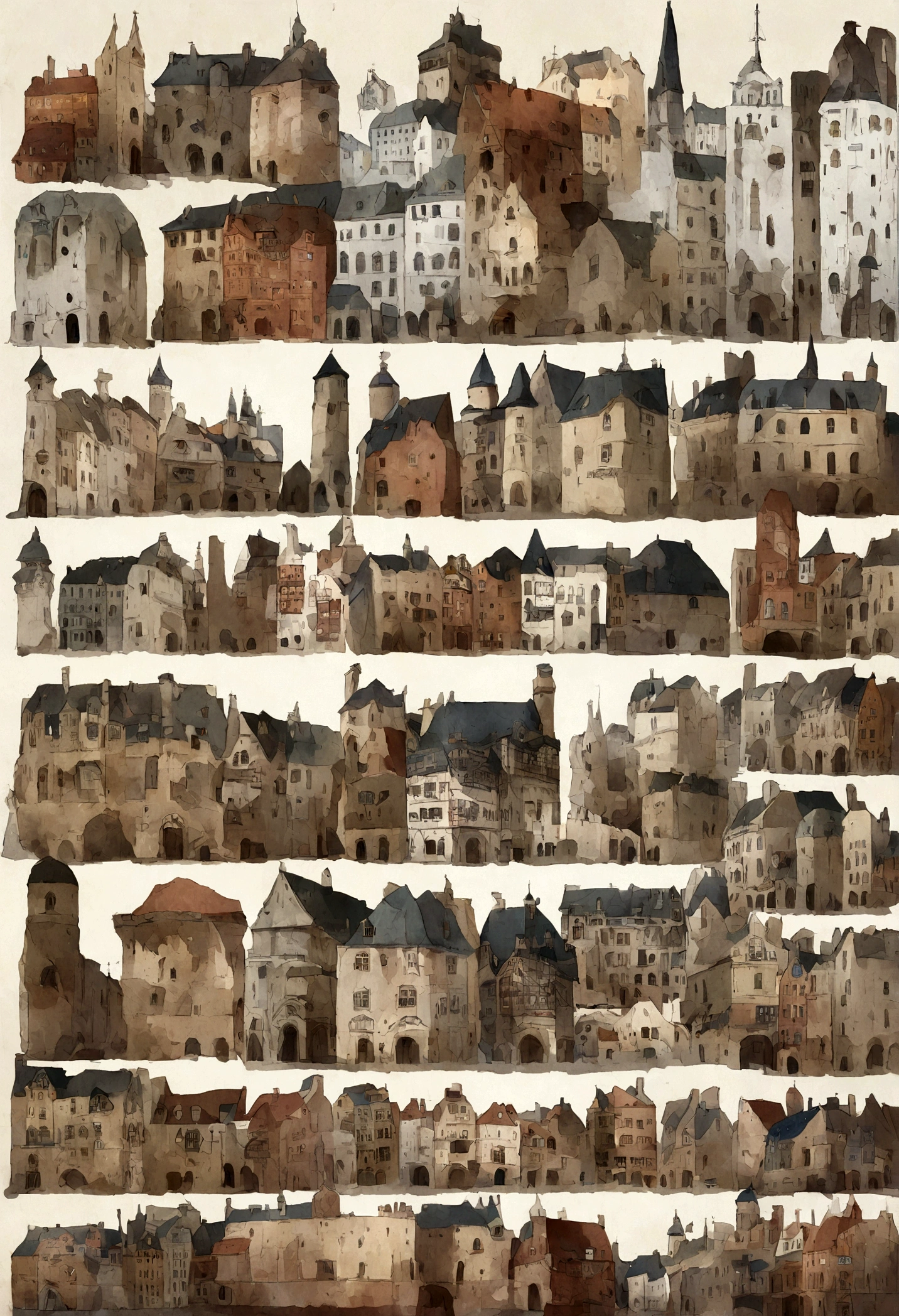 compilation of iconic buildings of europe