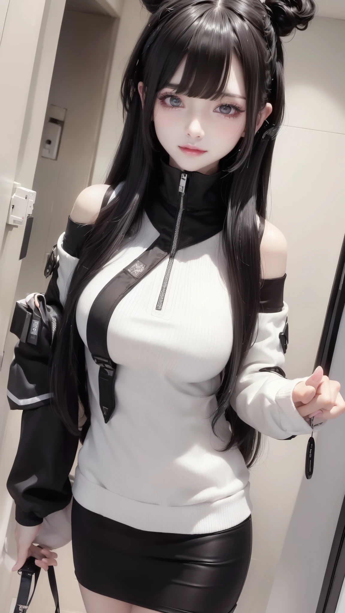 (Safety Sensor、sfw:1.8, Approved as safe、Can be viewed:1.8),masterpiece、masterpiece、highest quality、highest quality、Accurate the human body、Lighting to suit the mood、Accurate、Elaborate、masterpiece、Exquisite facial detail、Detailed Background、Background Blur、Detailed and beautiful background、Accurate 5-finger、Accurate human body、The perfect human body、
break、
(Straight long Black hair、Heavy bangs、White skin、Super big boobs:1.5、nightlife:1.8, night:1.6, Dim lighting:1.8, jirai girl:1.5, jirai makeup:1.2), Open Doorway:1.8、 Off-the-shoulder long sweater with front zipper、No underwear:1.5,Vulgar Grin:1.8, Mesgaquismiles:1.8、Sexually provocative girl:1.8、Big city parks、Park behind the skyscrapers、Prostitute girl、
