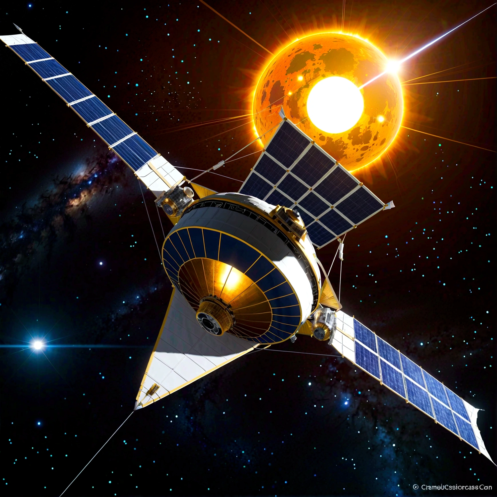 solar sails, solar sail in space, solar sail infront of sun, solarpunk space ship, orbiting space ships,  spacecraft,  photo still, detailed spacecraft, photo from space, high tech spaceships, space junk