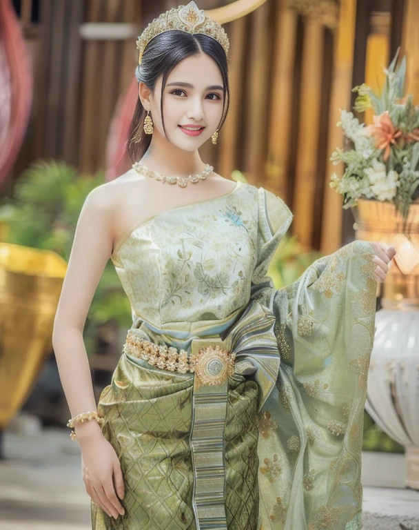 Aarav woman in blue dress, white blouse and blue tunic., Sukhothai set, Tailoring a suit according to tradition, traditional outfit, traditional beauty, traditional clothing, In Lammanh style, Niwan Chandra, traditional clothing, traditional clothing, Southeast Asia that has existed for a long time, According to Thawan Duchanee's style, Blue traditional dress, close-up of a woman in a black dress with a fro on her head., very large breasts, Gorgeous Chinese model, beautiful female model, beautiful female model, Beautiful Asian woman, beautiful korean girl, beautiful female model, Chinese women's bust size is 36., Photo of a thin young model, Chinese girl, beautiful asian girl, beautiful south korean women, Female model, 2 , beautiful korean girl
