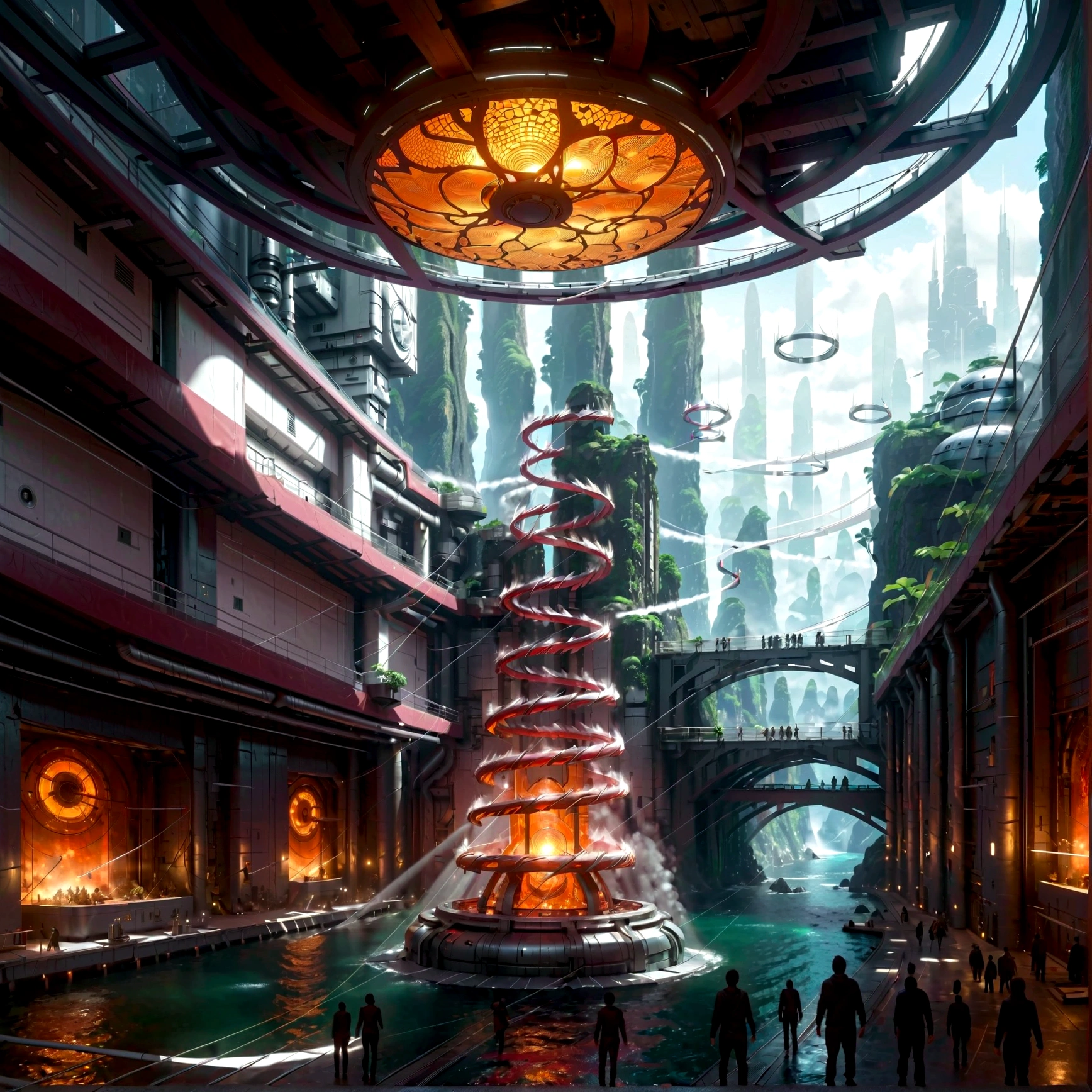 high quality digital concept art, mystical sci-fi concept art, stunning sci-fi concept art, 8 k high detail concept art, fusion reactor, 4 k resolution concept art, detailed digital concept art, concept art | feng zhu, 8 k concept art, 8k concept art