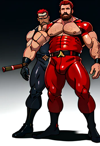 Realistic,Evangelion combat uniform, ((Full body photo)),Handsome face, male,((Mannequin)) , Shiny rubber, rubbersuit, musculature, Bulky body, Rubber drones,rubber glove,Rubber socks,Pattern of black and white dots,head to toe, (best quality,ultra-detailed),realistic,studio lighting,photography,two (chubby,plump) men with (big,fat) guts,(ginger,red) hair and beard,wearing only underwear, American anime style figure of Santa Claus.,wearing ray ban glasses,Product logo,high resolution, Face only image, Aggressive looking.,Put a cigar in your mouth,mafia,gangster,Mercenaries