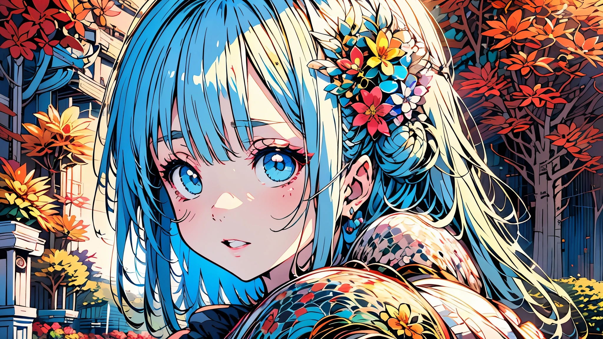 one girl、Full-bodied angle、anatomy、Painterly、sketch、texture、Depth of bounds written、very detailed、Floctal art、gentle shades、pastel colour、Floral、most detailed、dynamic pose、abstract background、Taisho romance、master piece、highest quality、Highest image quality、super resolution、Super detailed、official art、beautiful beautiful