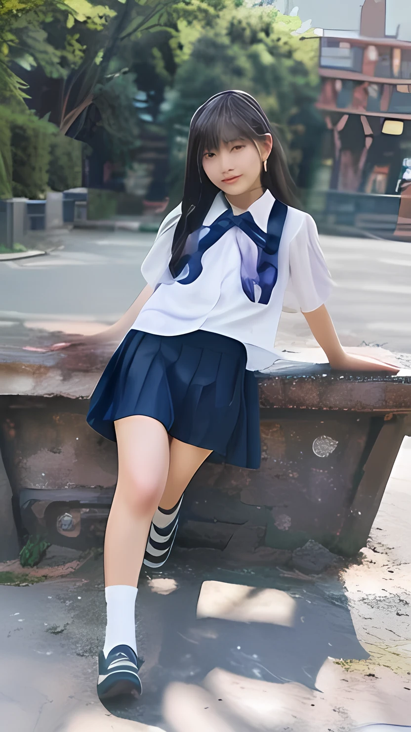 smile、masterpiece, 最high quality, high quality, High resolution,  high quality , Realistic　,,(((((Beautiful elementary school student)))))、(((Full body photo)))、(((Detailed pussy)))、amusement park、People around you pay attention