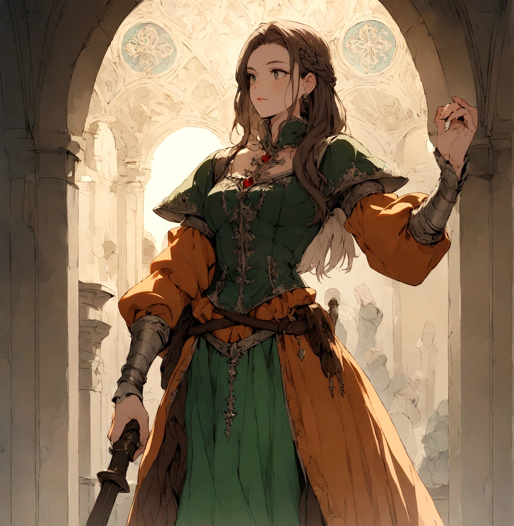Um cavaleiro medieval.