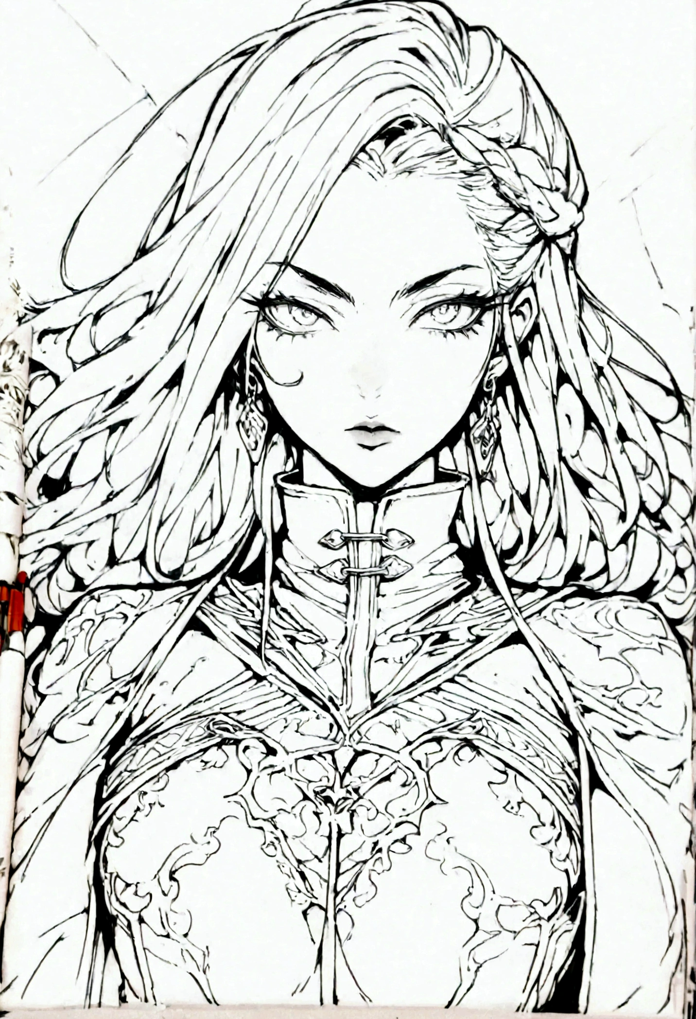 bruxa, line art, pencil
