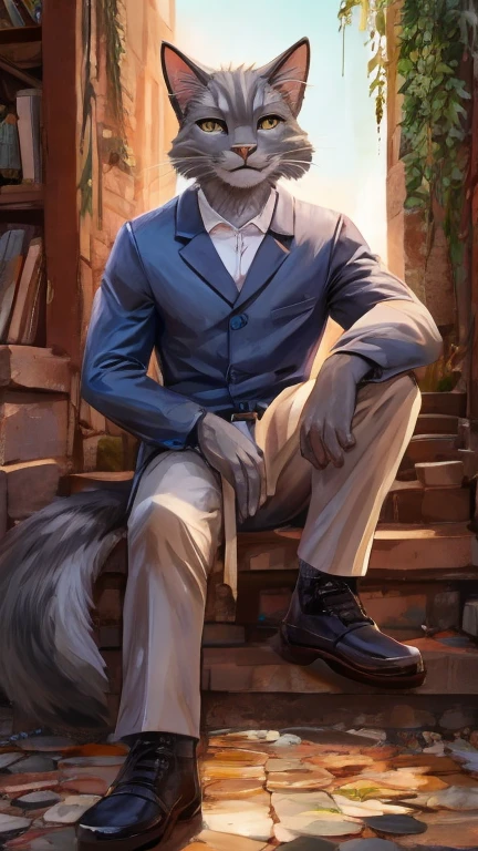 Tom the grey cat