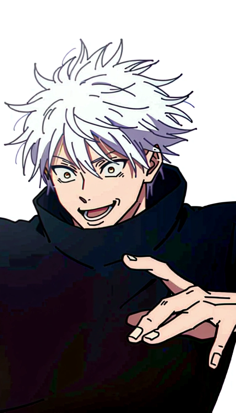 personaje de anime con pelo blanco y abrigo negro apuntando a algo, a pelo plateado mad, pelo blanco, de pelo blanco, Killua Zoldyck black hair, ken kaneki, el tiene pelos gris oscuro, nagito komaeda, inspirado en Okumura Togyu, kaneki-ken, pelo plateado, Killua Zoldyck, Prusia