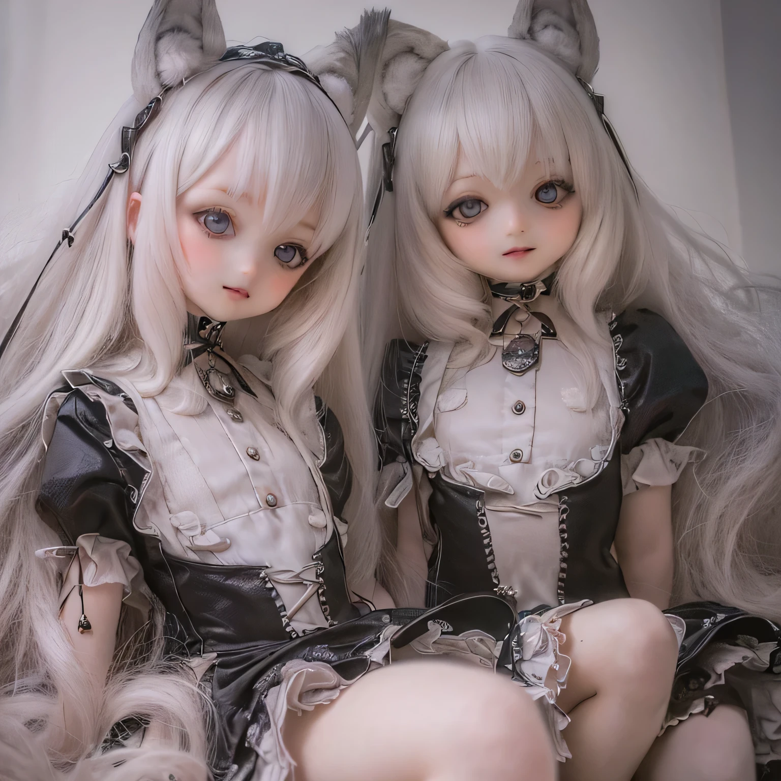 (highest quality, High resolution, Realistic:1.37),Very detailed, Beautiful details,Beautiful lip detail,Very detailed目と顔,Long eyelashes,One Girl,Portraiture,Sharp focus,Vibrant colors,Soft lighting,Fenrir Girls,Big Breasts,Fantasy elements,Snow Scene,ice magic,Flowing hair,Heavenly beauty(((((whole body)))))(((((Gothic Lolita)))))cute cute Sexy pose whole body (((Sexy pose)))(((((((chil)))(((pretty girl)))flat chest shoesタイツ contrapposto
smile