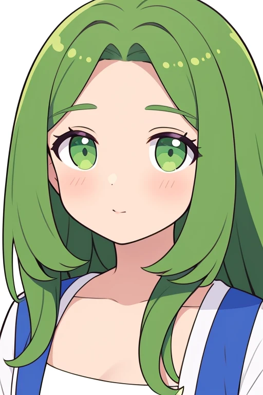 obra de arte, melhor qualidade, 1 garota, Sozinho, ,
cabelo longo, cabelo roxo, olhos verdes, camisa branca, seios grandes, coxas, saia,
retrato, fundo branco,timida