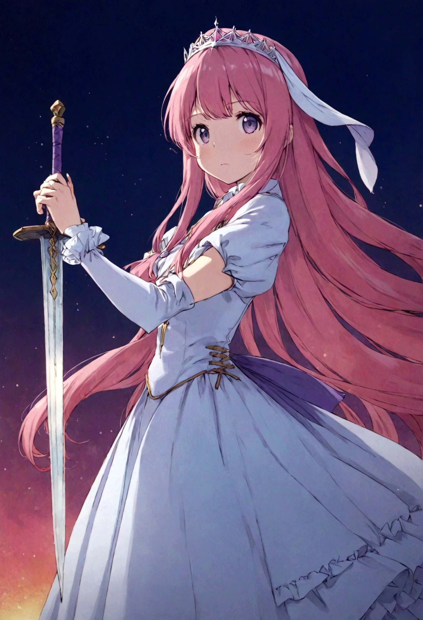 anime, female, heroine, long hair, dress, sword, princess, alchemist, pretty, cute, high definition 