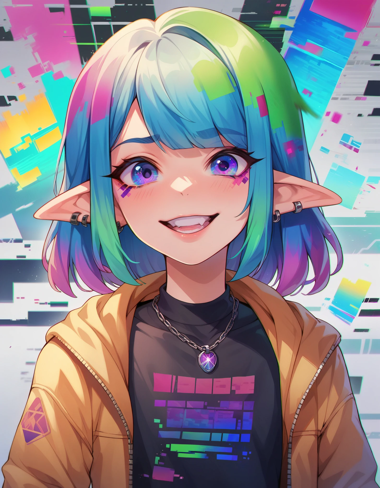 score_9, score_8_up, score_7_up, source_anime,
Glitch ghost,glitch, glitch portrait, distorted , digital , chromatic aberratio, elf, matrix