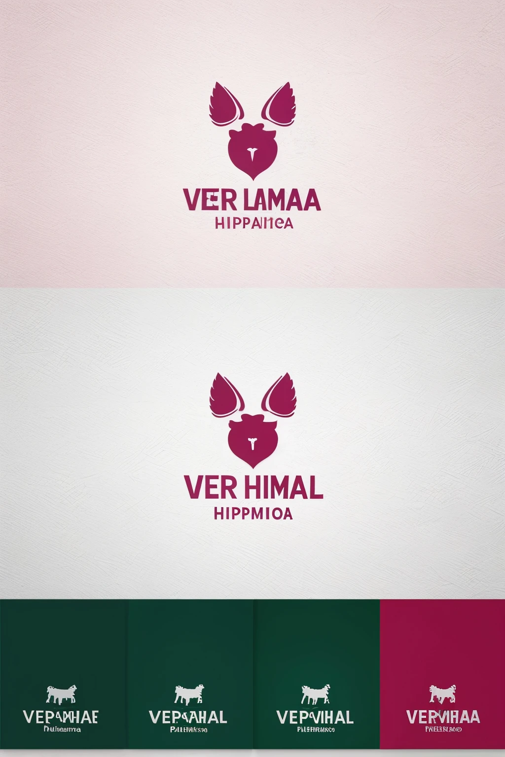 logo para empresa llamada (AR-VET) utilizada como hospital veterinario. El logo debe ser en fondo blanco con letras palo de rosa y que incluya la silueta de un perro