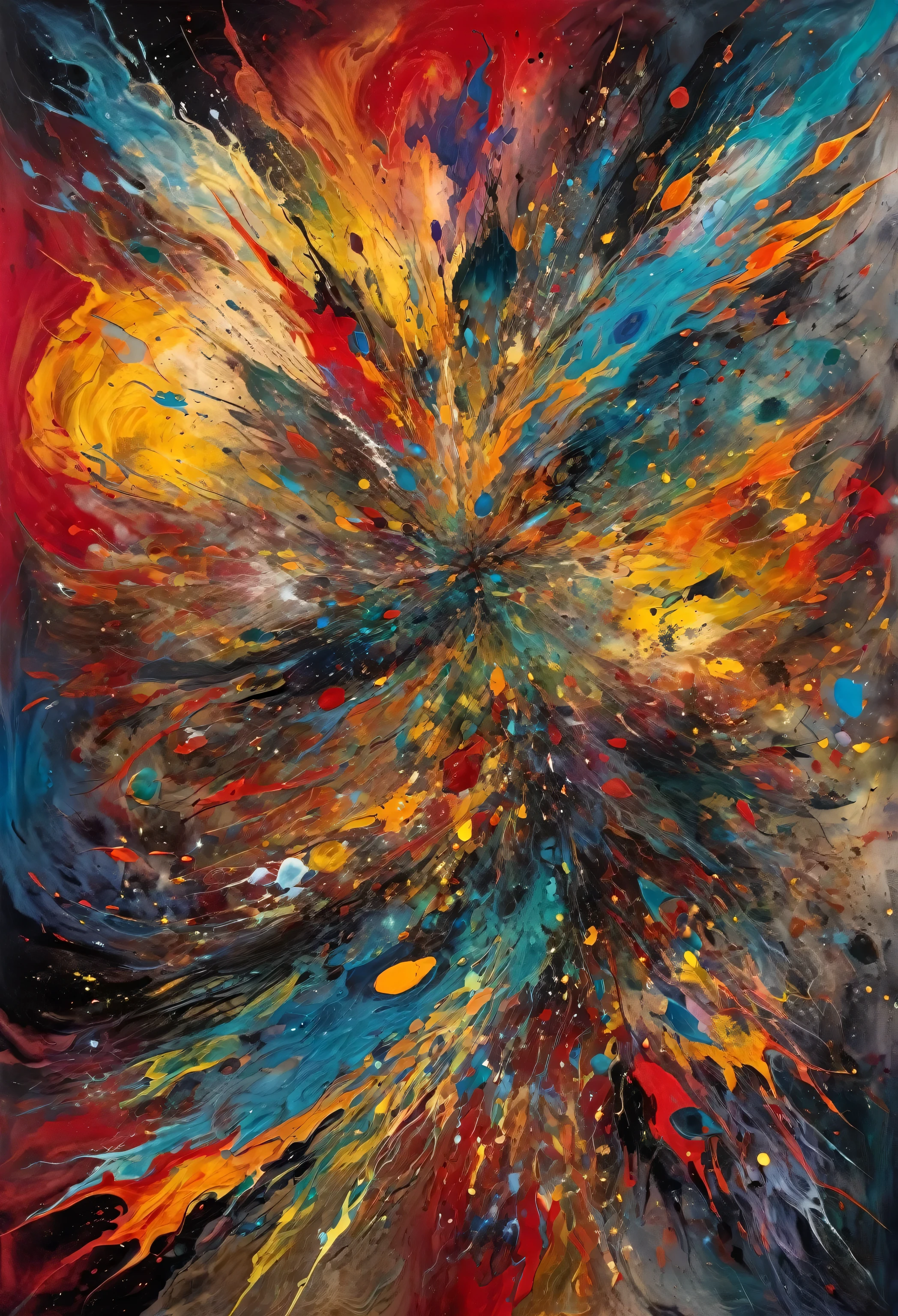 Abstract Expressionism, Jungian archetypal energy manifesting in a ravaged subconscious, turbulence, raw power, ancient wisdom, 8k, masterpiece, award winning art