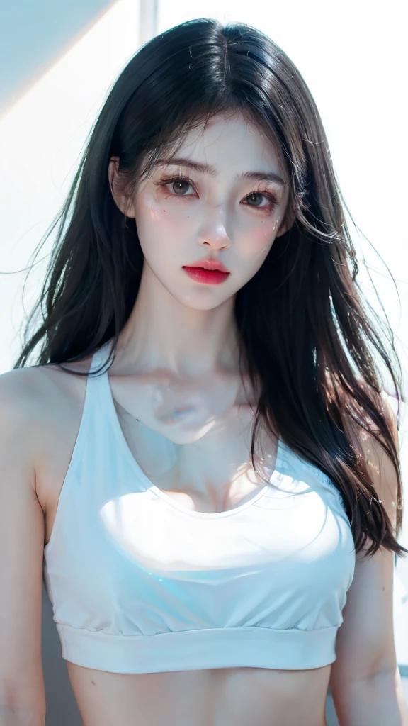 1 female, SFW,  Beautiful dark-haired woman in an arcade, (whole body:1.7), AS-Adult, Detailed skin, ultra Realistic 8k cg, 그림처럼 perfection 얼굴, perfection, clean, masterpiece, 전문적인 figure, Famous works of art, Cinema Lighting,  highest quality, masterpiece, figure, (Realistic, photo-Realistic:1.37), In underwear,whole body,Big Breasts,Movie scene background,A pose like a scene from a movie,wonderful, In detail, Unbelievably absurd, Large file size, Very detailed, mackerel, Very detailed CG Unity 8k 벽지, Ray Tracing. Image background is blurred., depth of field and extremely photoRealistic quality., (Milky skin, Glowing Skin:1.5). 