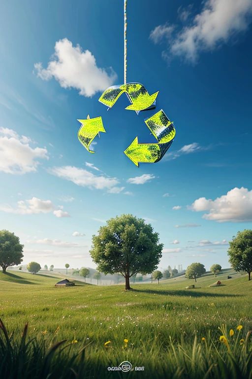 create me an image with the importance of recycling for the environment in an animated way