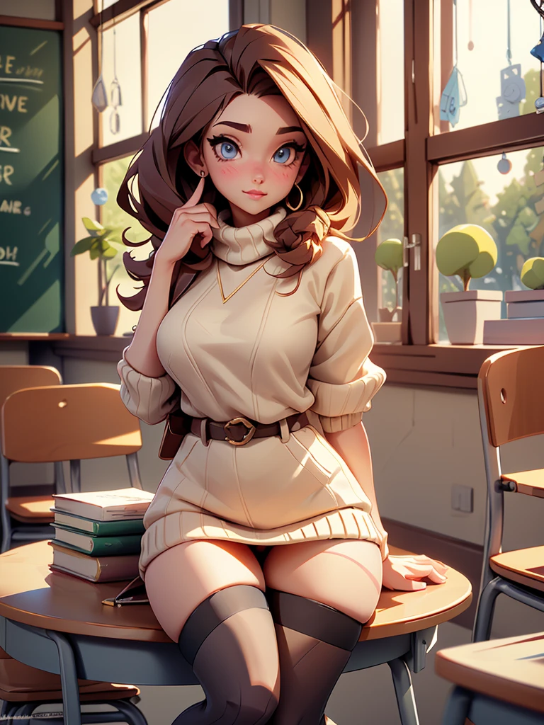 score_9, score_8_up, score_7_up, Expressiveh,
1girl, cute girl, 20 years old, detailed face, cute face, adorable eyes, supermodel, fit body, curvy body, oversized sweater, classroom, student's desk, holding pencil, no panties, naked pussy, knees together, feet apart, ((thigh high socks)), bob hairstyle, looking in the window slight blush, ((butt plug visible))