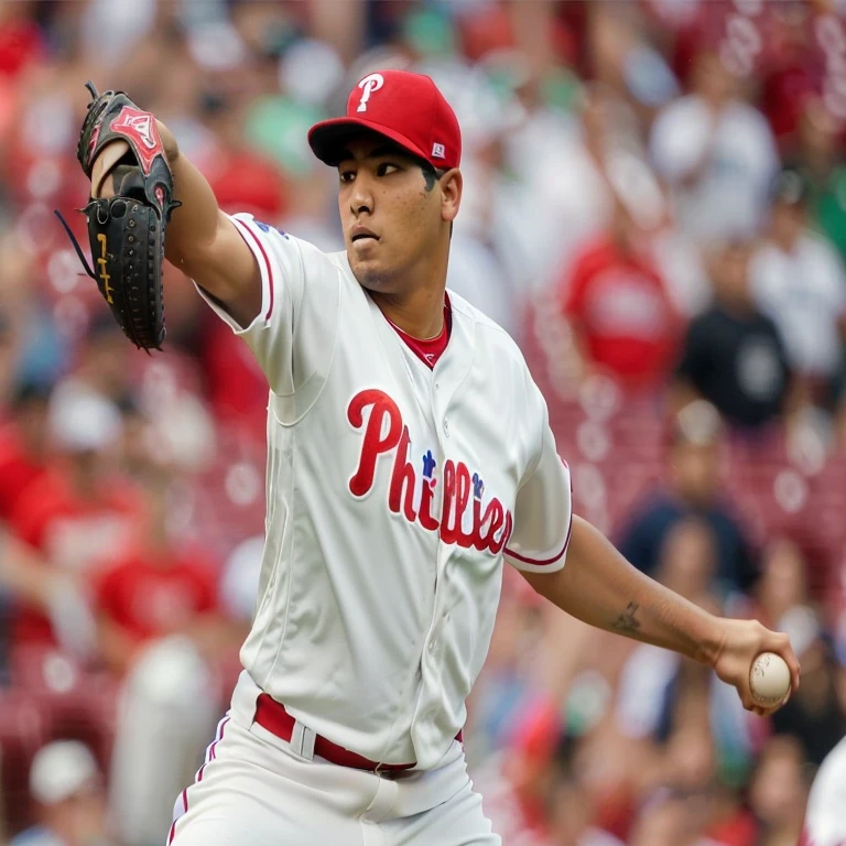Arafed pitcher in Phillies uniform throwing a baseball, brian pulido, alex malveda, ariel perez, velasquez, gonzalez, andrew gonzalez, joel torres, danilo torres, andres rios, pedro correa, christian orrillo, bartolomé ros, eloy morales, luis melo, julio lacerda, foto de perfil, tomas sanchez