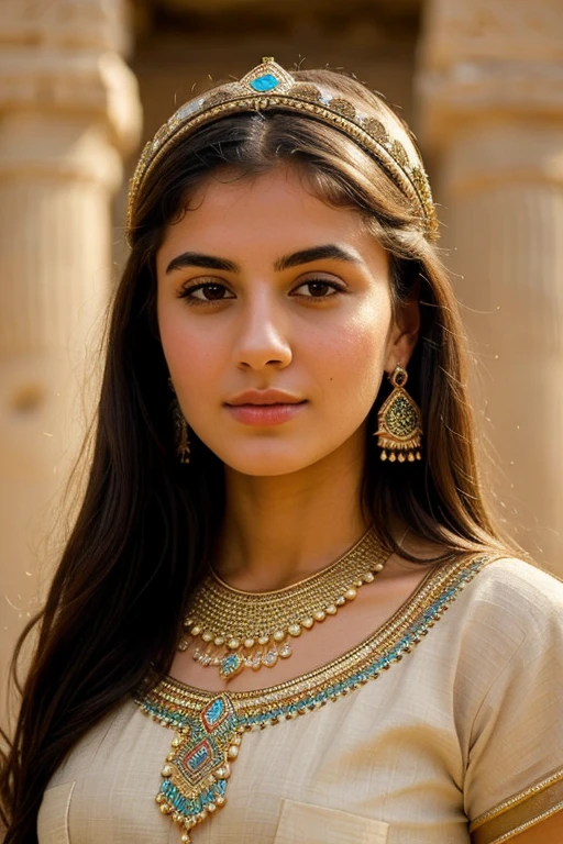 ((best quality)), ((masterpiece)), (detailed), beautiful young woman of Ancient Mesopotamia