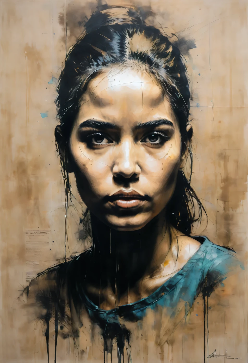 guerreira, por Guy Denning, melhor qualidade, Obra de arte, very aesthetic, perfect composition, detalhes intrincados, ultra-detalhado