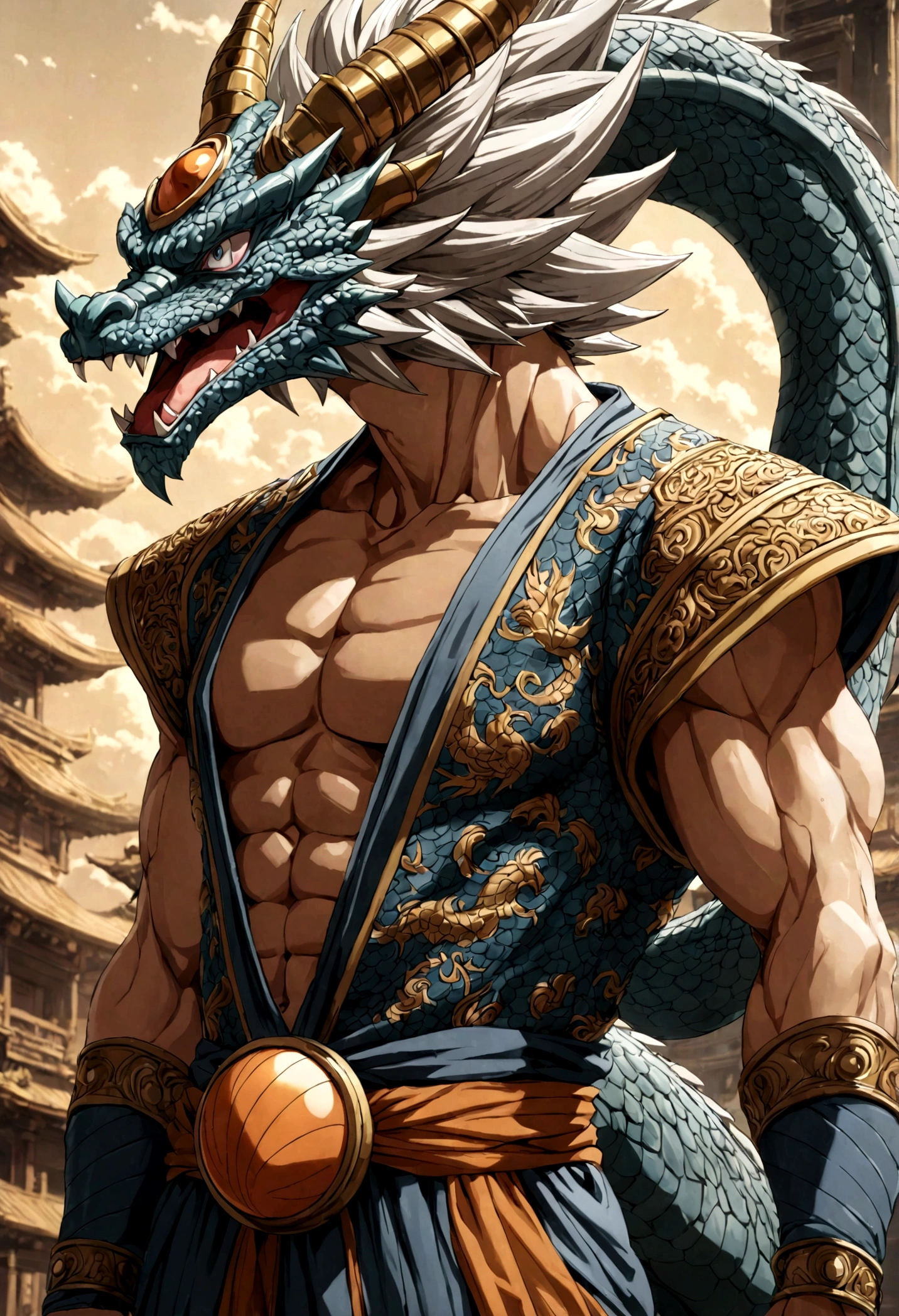 1boy, solo, Dragon Ball, best quality, masterpiece, very aesthetic, perfect composition, intricate details, ultra-detailed