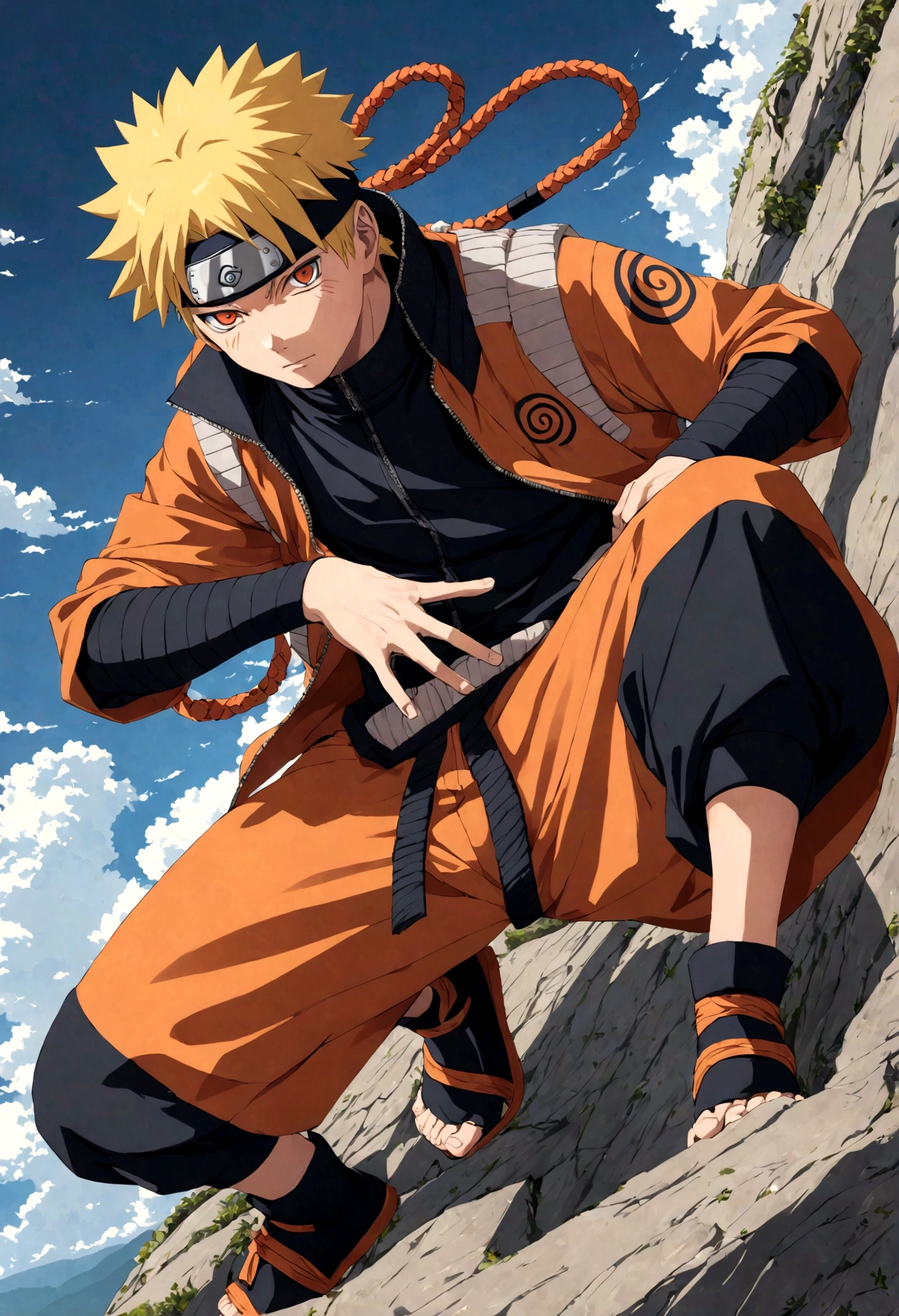 1boy, solo, Naruto, best quality, masterpiece, very aesthetic, perfect composition, intricate details, ultra-detailed