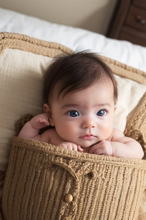 Caucasian、female、Brown Hair、baby