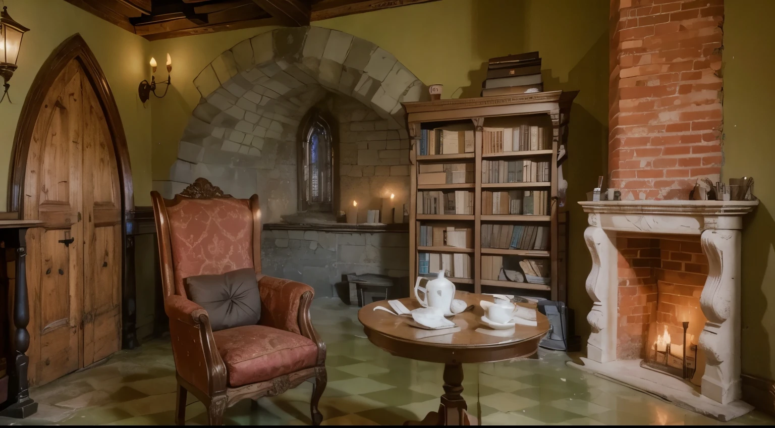 more large back window, more detailed castle window