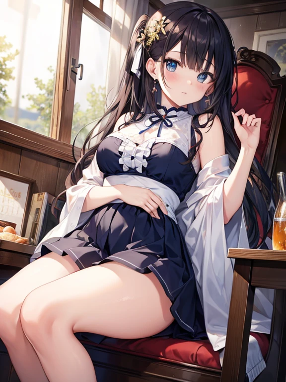 highest quality, masterpiece, High resolution, 一人in, {Inuyama_Blue_It's camping:1.15}, thick_Eyebrow, length_hair, tooth, skin_tooth, Brown_hair, green_eye, smile, Closed_moutsideh, ~ side_ponytail, hair_ornament, hair_bobbles, One girl, Brown_hat, green_scarf, hin, scarf, Striped_scarf, taxi driver_hin, tooth_outside, upper_body, Looking_in_Audience、Big Breasts、