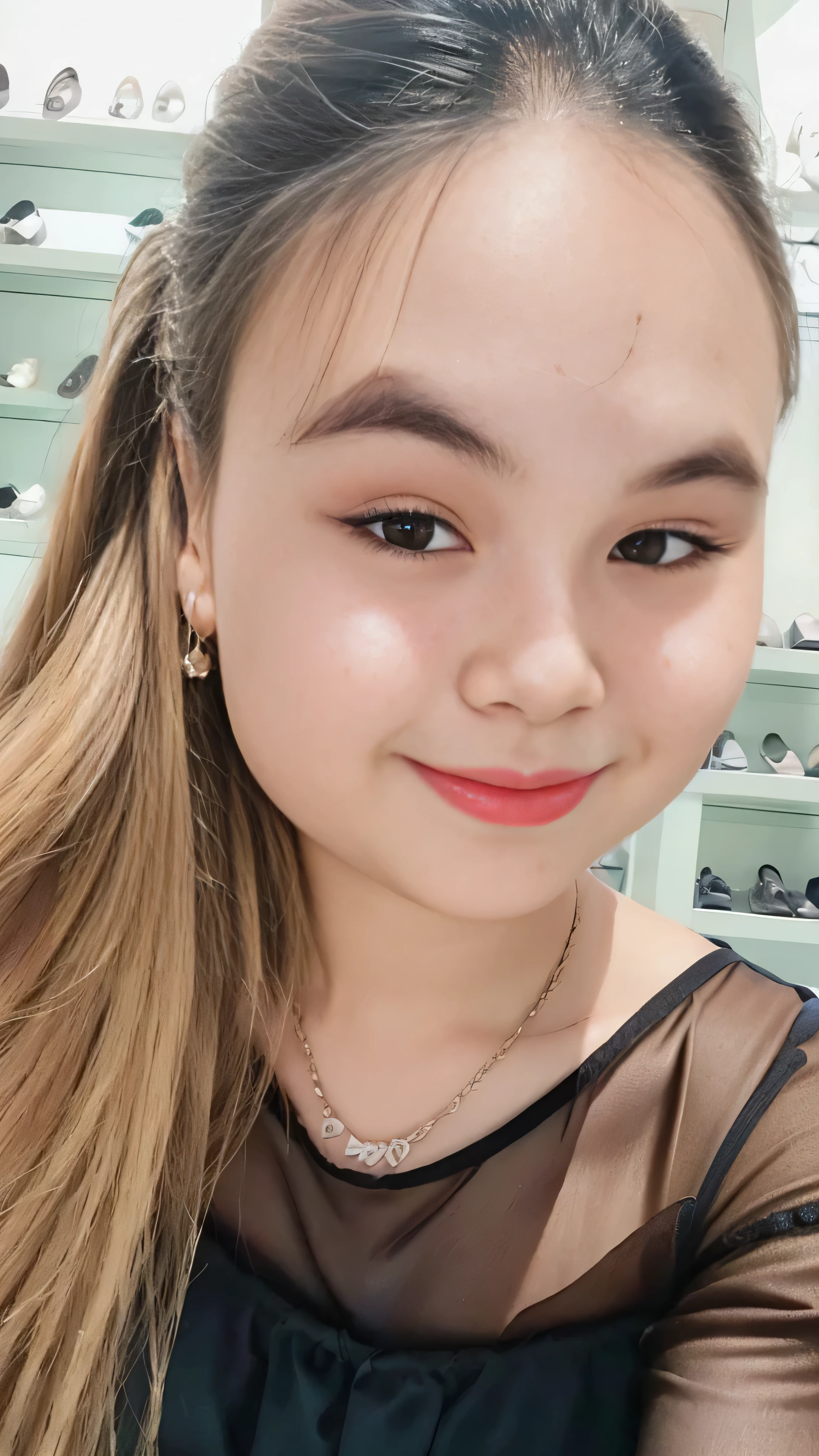19 year old girl, (sheer Summer dress, see-through:1.2), (Face Focus) , hair scrunchie, , (High color saturation:1.0), (highlydetailed skin), (Best Quality:1.0), (超A high resolution:1.0) ,(photographrealistic:1.0), (ultra-detailliert:1.0), (8K, Raw photo:1.1), (Smile:0.7), full body