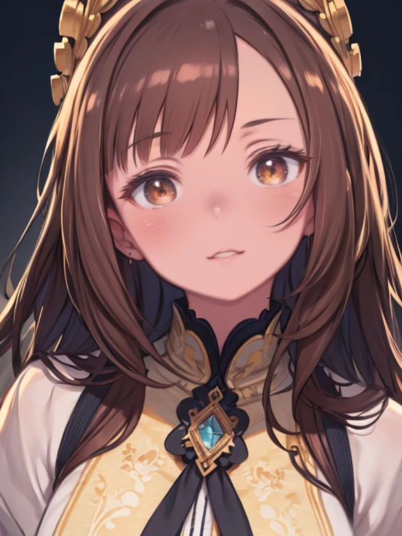 Brown eyes, Brown Hair, Long Hair, Absurd, ultra detailed, masterpiece, highest quality, beautiful, detailed,