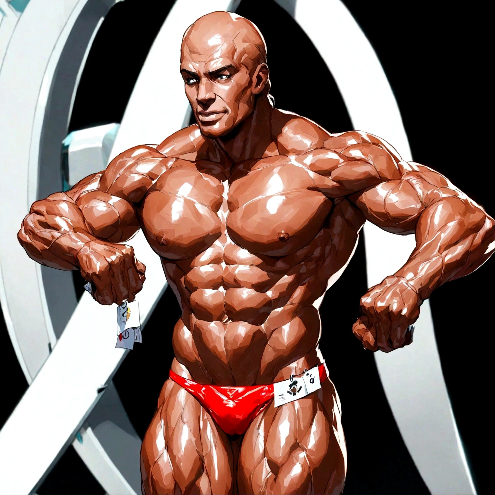 dora aventureira,super musculosa, luzes vermelhas ao redor